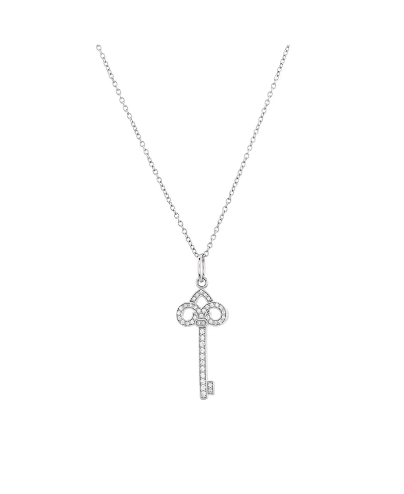 Pre-Owned Tiffany & Co. Fleur de Lis Key Pendant Necklace