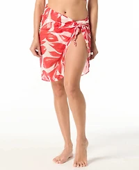 Carmen Marc Valvo Women's Printed Short Wrap Pareo