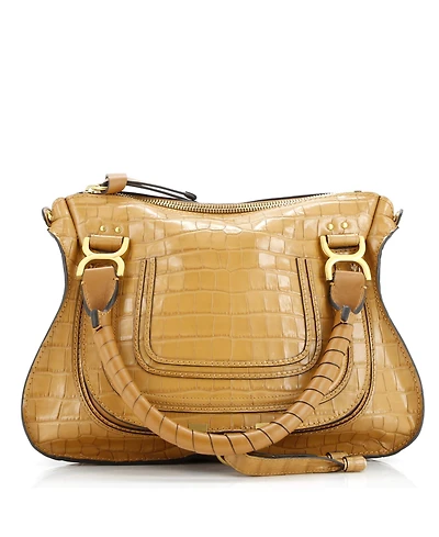 Pre-Owned Chloe Medium Marcie Satchel Embossed Leather