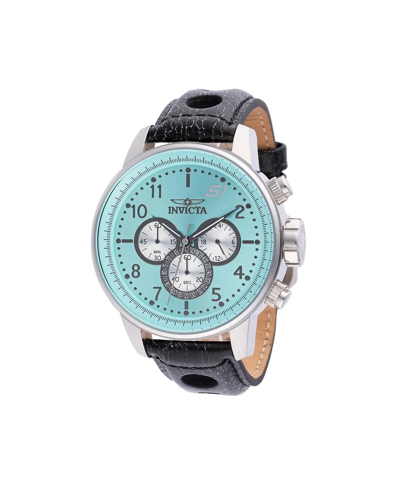Invicta Men's 45908 S1 Rally Quartz Chronograph Silver, Turquoise, Gunmetal Dial Watch