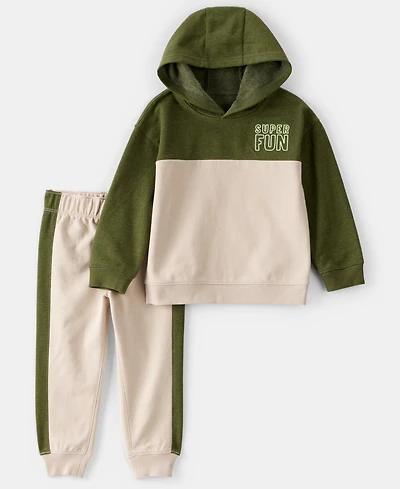 Carter's Boys Toddler 2T-5T 2-Piece Color Block Hoodie and Pants Set