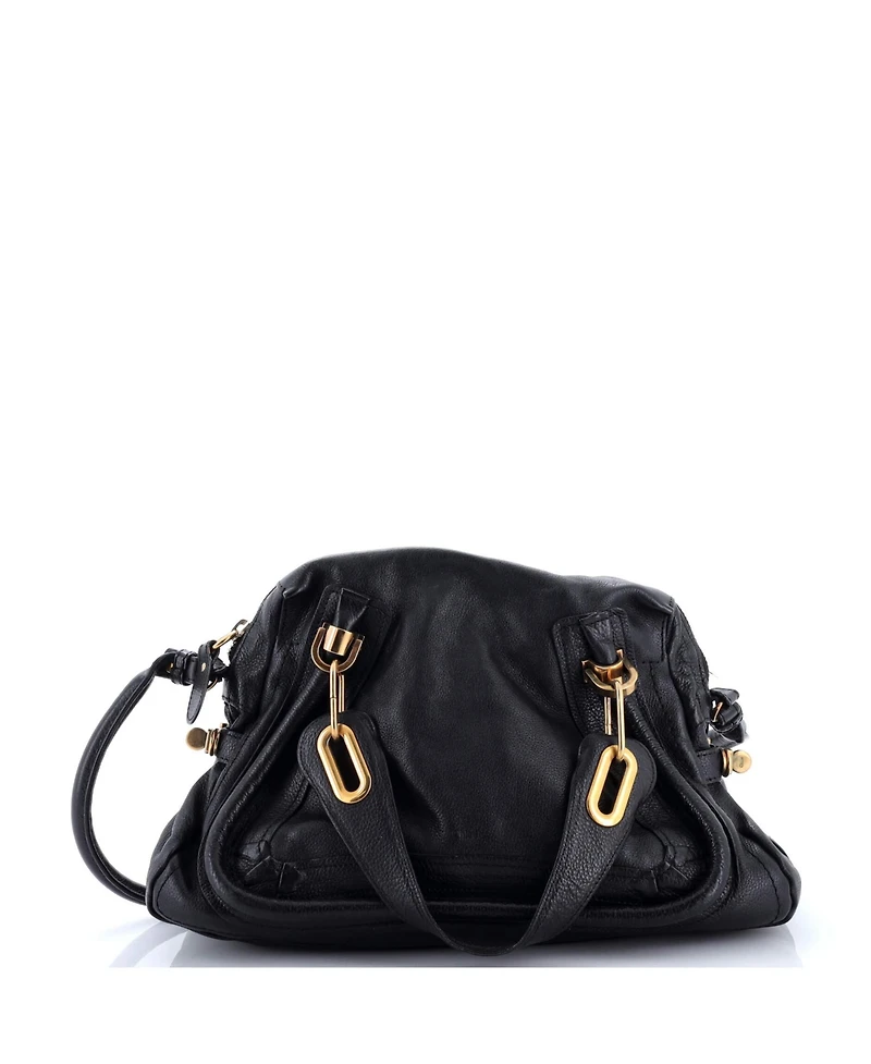 Pre-Owned Chloe Medium Paraty Top Handle Bag Leather