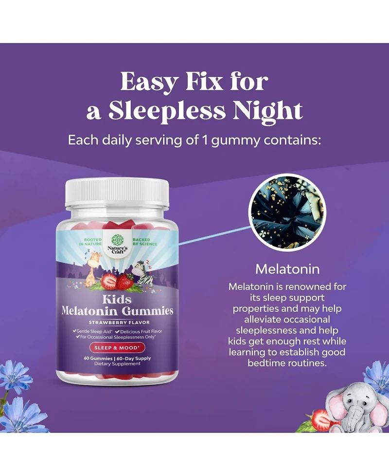 Melatonin Gummies Kids, 60ct