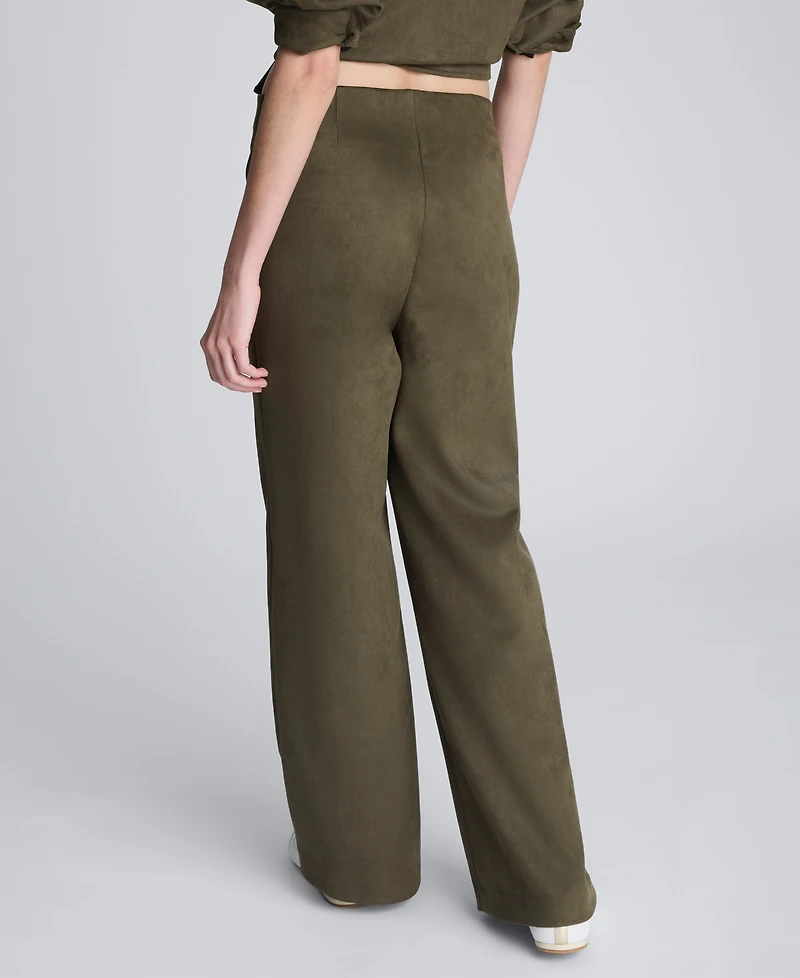 Kenneth Cole Women's High Rise Hollywood Waist Wide Pants
