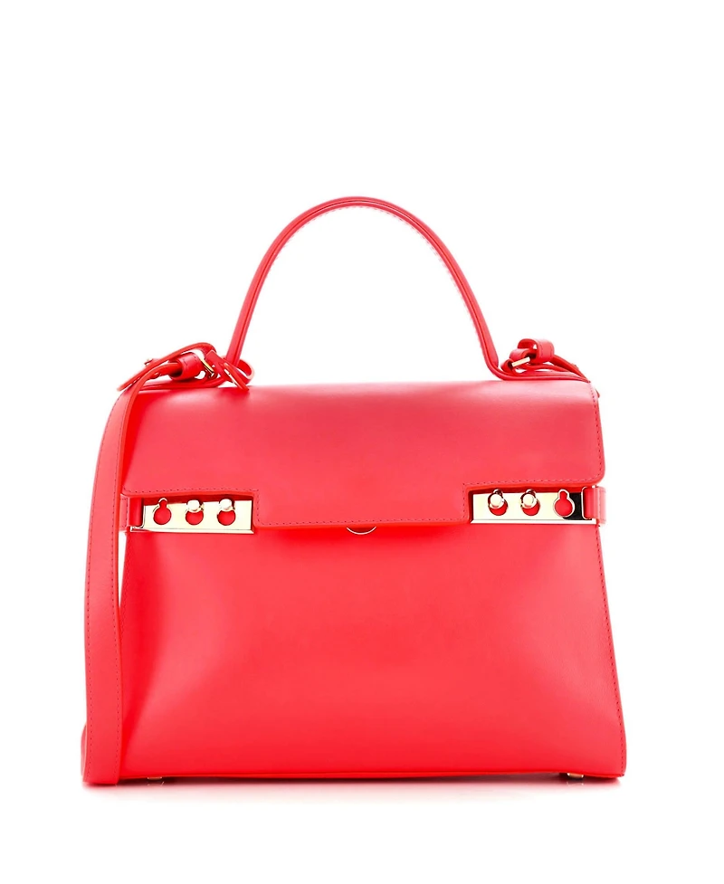 Pre-Owned Delvaux Gm Tempete Top Handle Bag Leather
