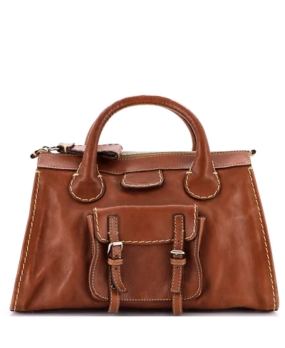 Pre-Owned Chloe Medium Edith Nm Satchel Leather