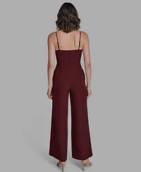 Bcbg Women's Square Neck Wide Leg Jumpsuit