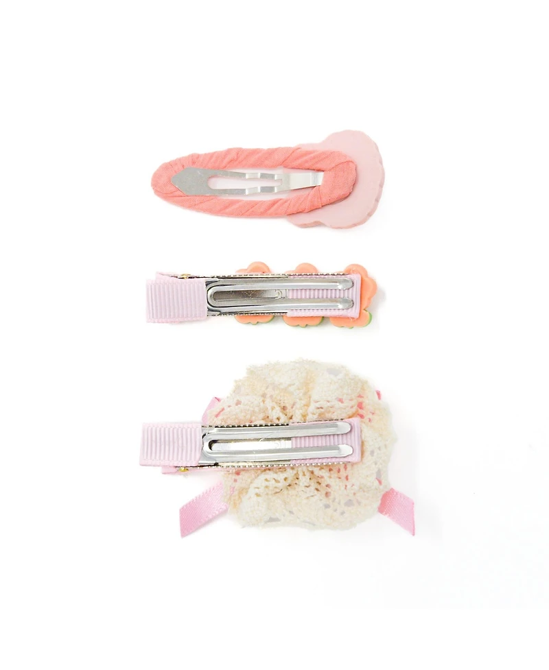 Puttisu Girls 3pc Hair Clip Set - Cookie Bunny Bloom