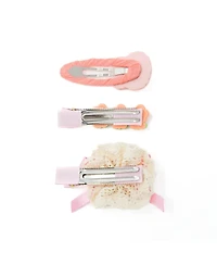 Puttisu Girls 3pc Hair Clip Set - Cookie Bunny Bloom