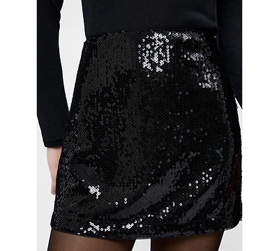 French Connection Women's Sadie Sequin Detail Mini Skirt