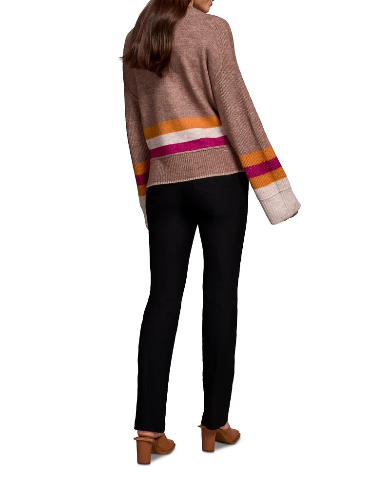 Tribal Women's Stripe Long Sleeve Cardigan Sweater