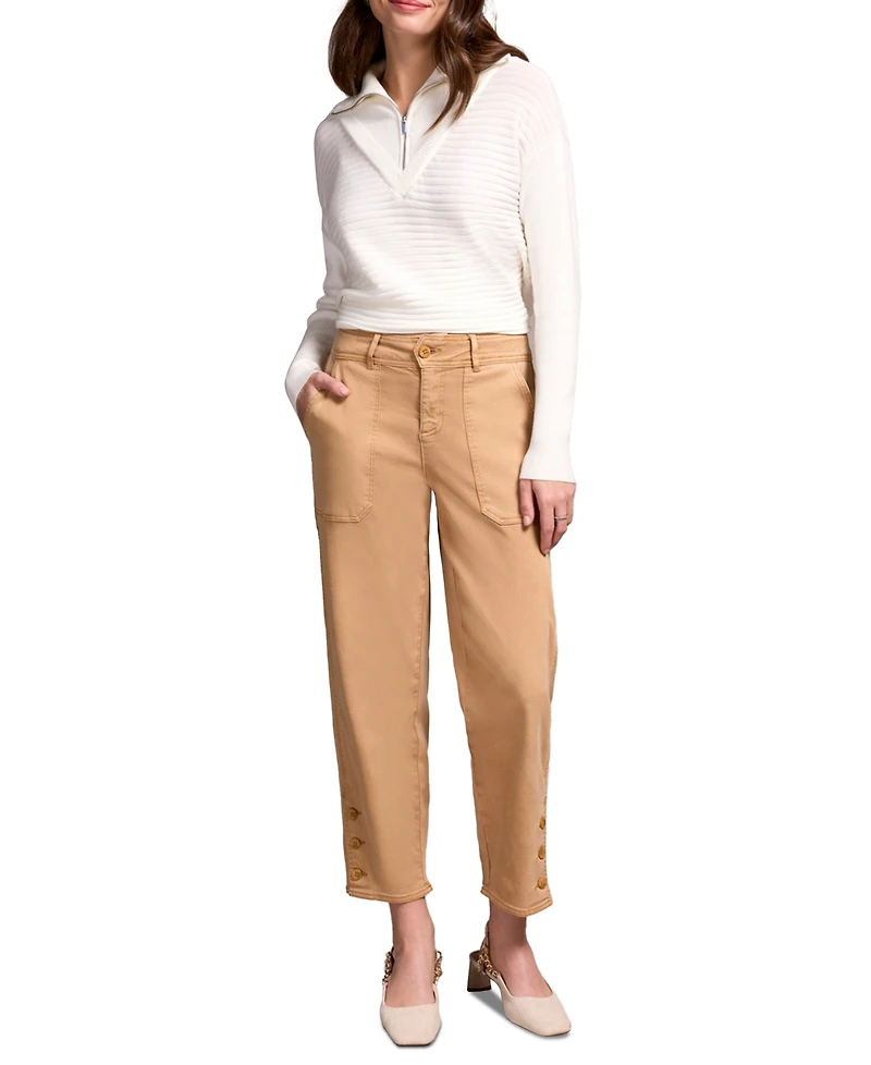Tribal Women's Stretch Twill Barrel Leg Ankle Pants