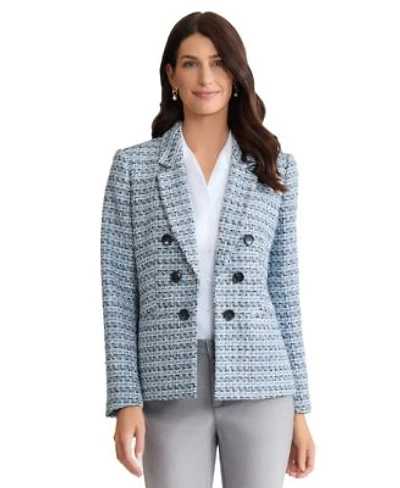 Jones New York Womens Double Breasted Long Sleeve Jacket