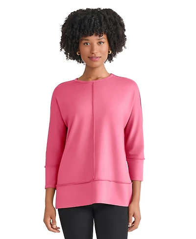 Jones New York Women's 3/4-Sleeve Crewneck Top