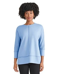 Jones New York Womens 3 4 Sleeve Crewneck Top