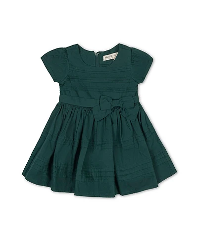 Hope & Henry Baby Girls Organic Special Occasion Pleated Sateen Party Dress