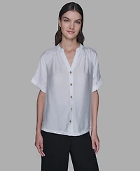 Karl Lagerfeld Paris Women's Drop Shoulder Top