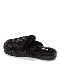 Dearfoams Women's Paris Chenille Shaped Tab Scuff Slipper