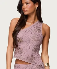 Edikted Womens Astrid Beaded Backless Dress