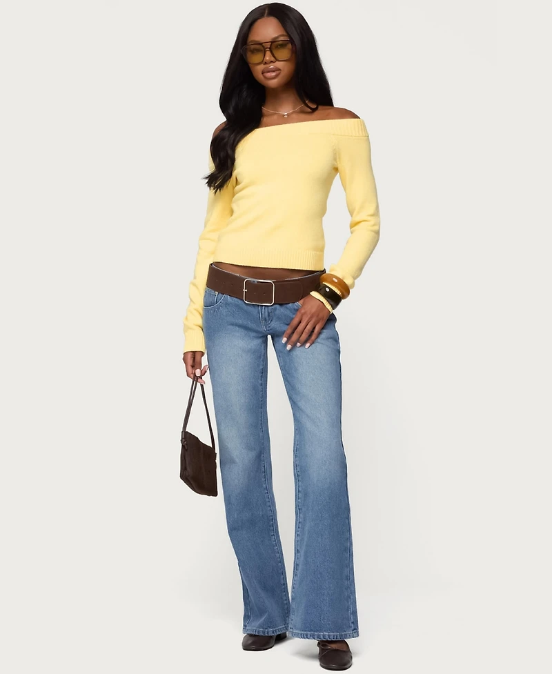Edikted Women's Elona Off Shoulder Knit Top