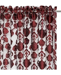 Kate Aurora Moroccan Accents 1 Piece Rod Pocket Clipped Elegant Sheer Curtain Panel
