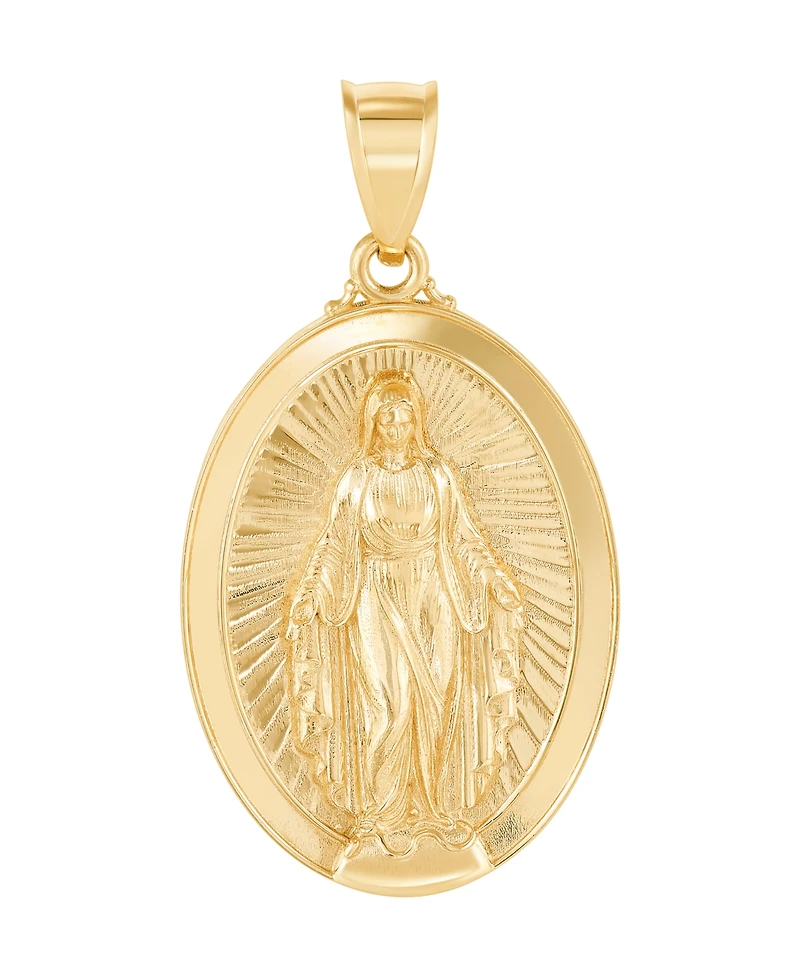 Macy's Mary Medal Pendant in 10K Yellow Gold