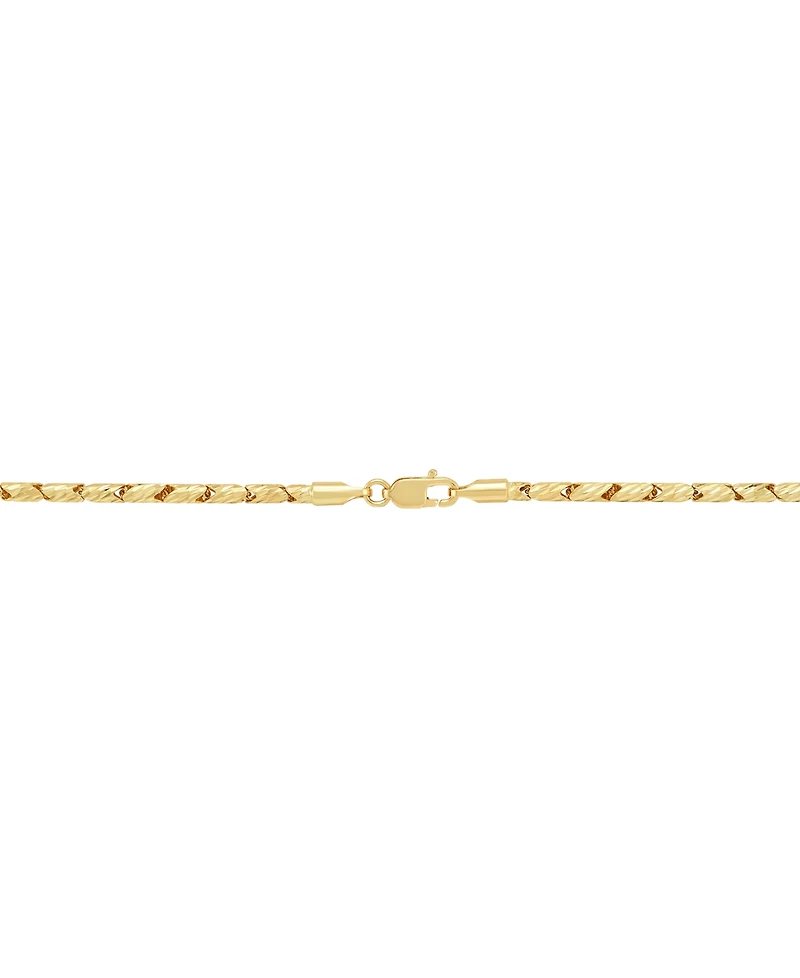 Macy's Solid Polished Oval Link Chain Necklace in 10K Yellow Gold