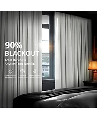 Half Price Drapes Primary White Signature Extra Wide Velvet Blackout Curtain
