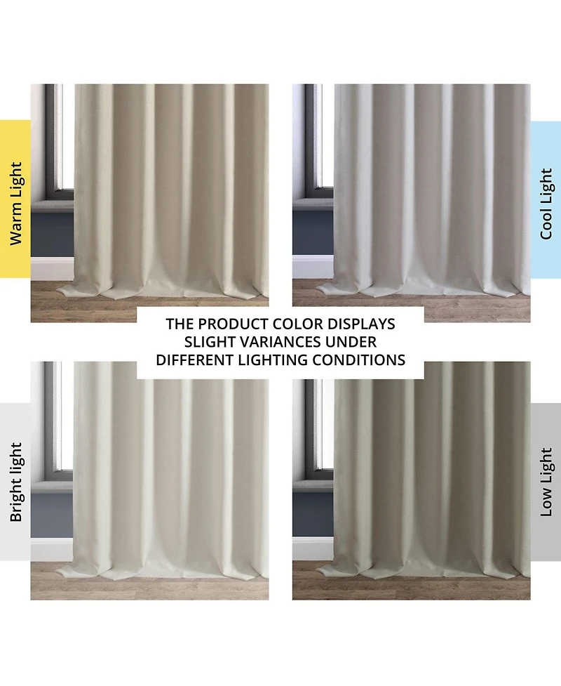 Half Price Drapes Caravan Beige Faux Linen Hotel Blackout Curtain