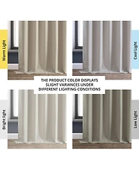Half Price Drapes Caravan Beige Faux Linen Hotel Blackout Curtain