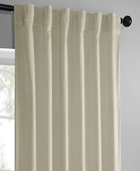 Half Price Drapes Light Ivory Simply Velvet Room Darkening Curtain Pair (2 Panels