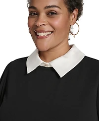 Jessica Howard Plus Size Collared Sheath Dress