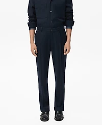 Mango Men's Regular-Fit Pleated Pants