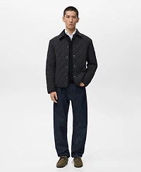 Mango Men's Quilted Water Repellent Jacket