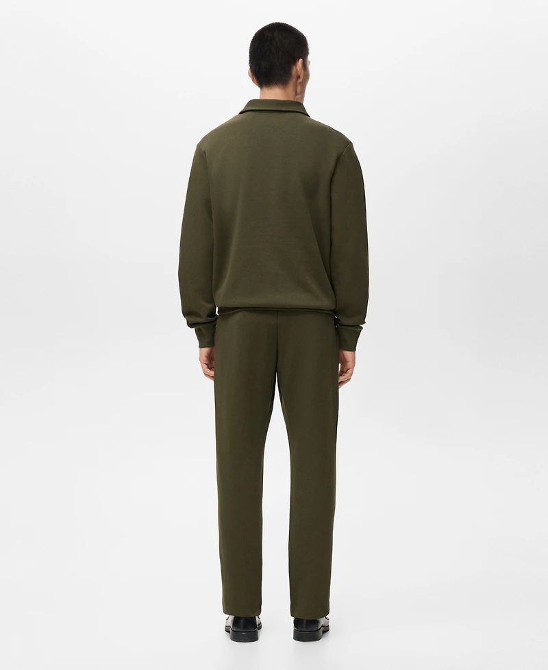 Mango Men's Regular-Fit Zipper-Neck Sweatshirt