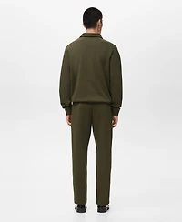 Mango Men's Regular-Fit Zipper-Neck Sweatshirt