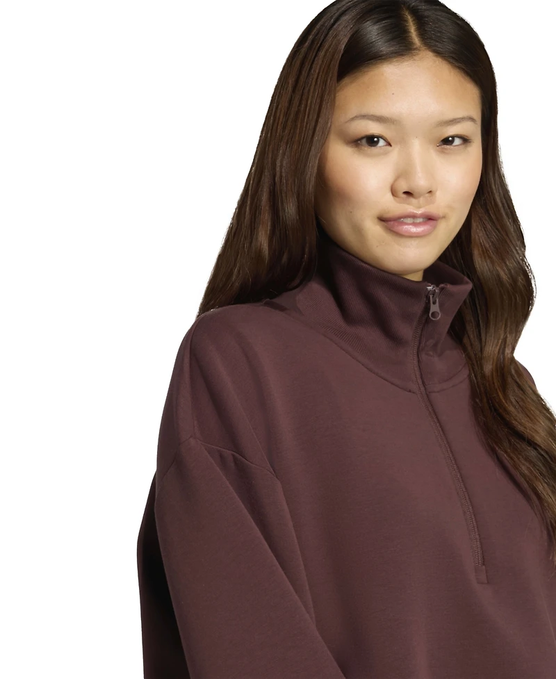 adidas Women's Open Hem Quarter Zip Sweatshirt