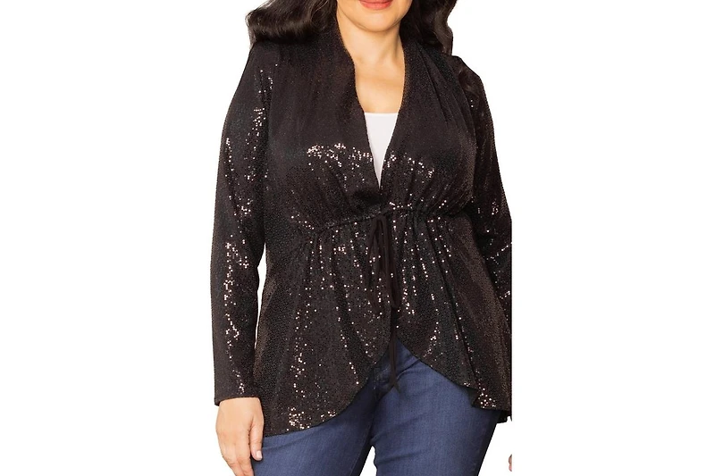 Kiyonna Plus Glitz and Glam Sequin Cardigan