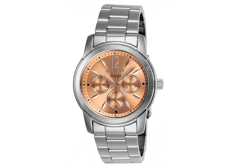 Invicta Women's 0462 Angel Quartz Chronograph Rose Gold Dial Watch
