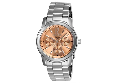 Invicta Women's 0462 Angel Quartz Chronograph Rose Gold Dial Watch