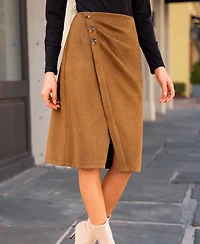 Cupshe Women's Commuter Khaki Midi Skirt