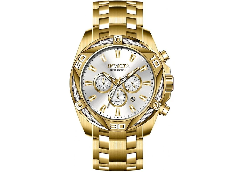 Invicta Men's 34121 Bolt Quartz Chronograph Silver Dial Watch