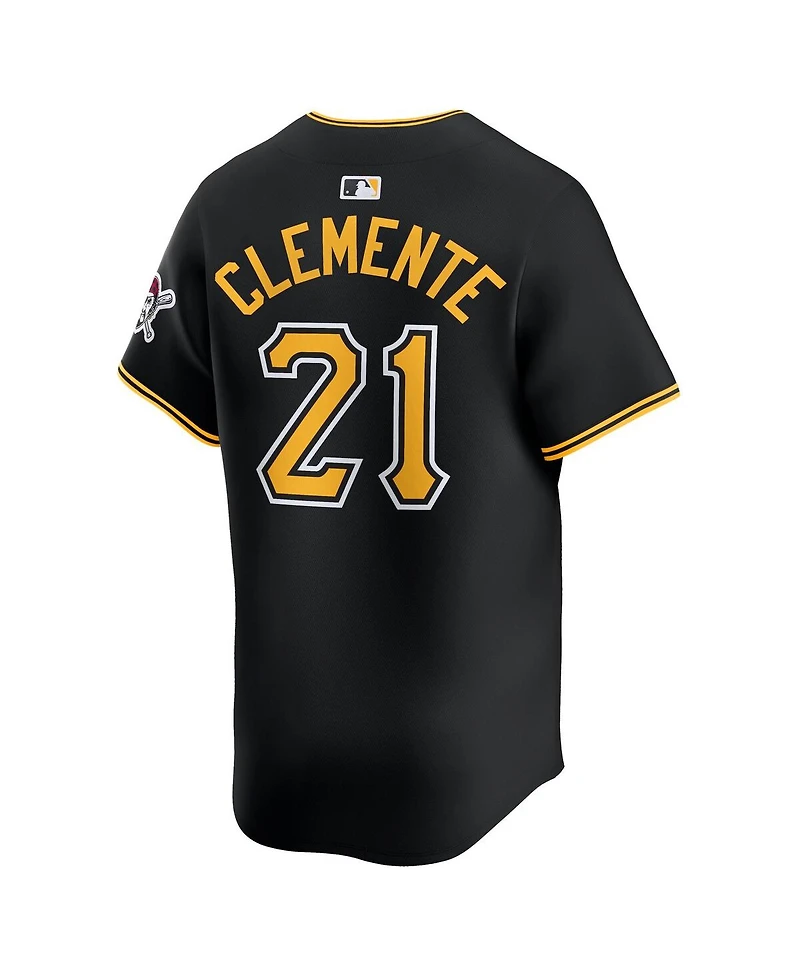 Nike Men's Roberto Clemente Black Pittsburgh Pirates Alternate Limited Jersey