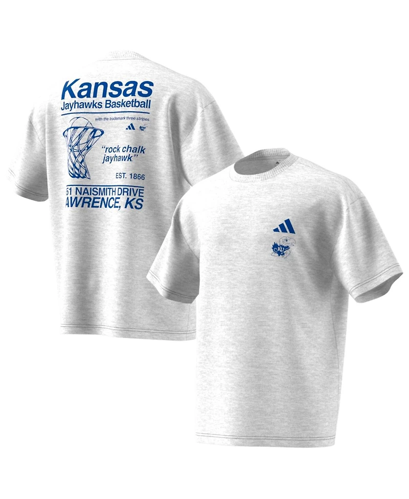 Adidas Men's Gray Kansas Jayhawks Off-Court T-Shirt