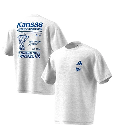 Adidas Men's Gray Kansas Jayhawks Off-Court T-Shirt