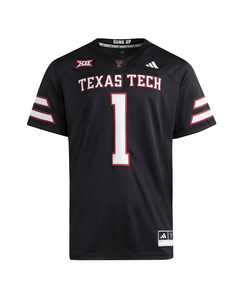 Adidas Men's 1 Black Texas Tech Red Raiders Premier Jersey