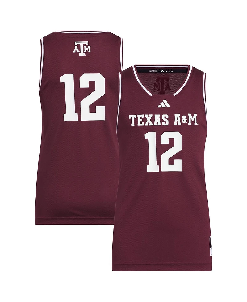 Adidas Big Boys and Girls 12 Maroon Texas A M Aggies Replica Swingman Jersey