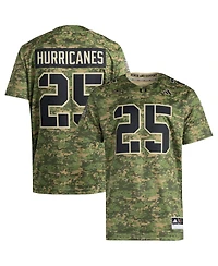 Adidas Men's 25 Camo Miami Hurricanes Honor Support Premier Strategy Jersey
