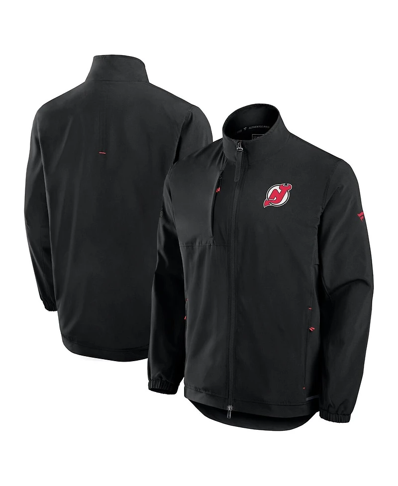 Fanatics Men's Black New Jersey Devils Authentic Pro Rink Coaches Full-Zip Jacket