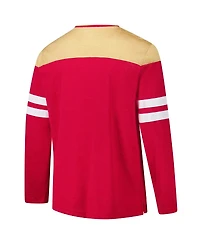 G-iii Sports by Carl Banks Men's Scarlet/Gold San Francisco 49ers Adaptive Hail Mary Long Sleeve T-Shirt
